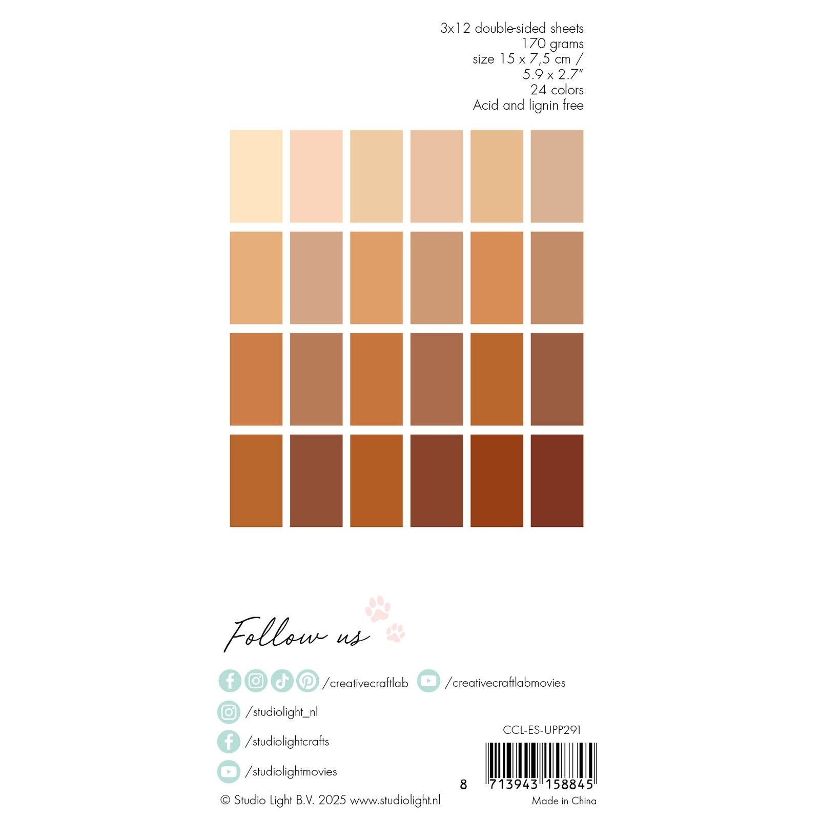 Creative Craftlab • Essentials einfarbige Papierblock-Kekse
