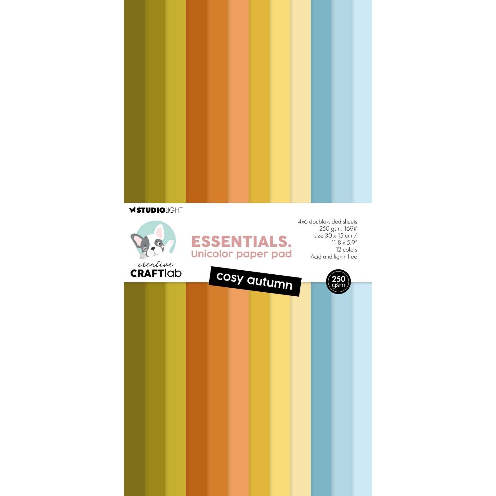 Creative Craftlab • Essentials Unifarbener Papierblock Gemütlicher Herbst