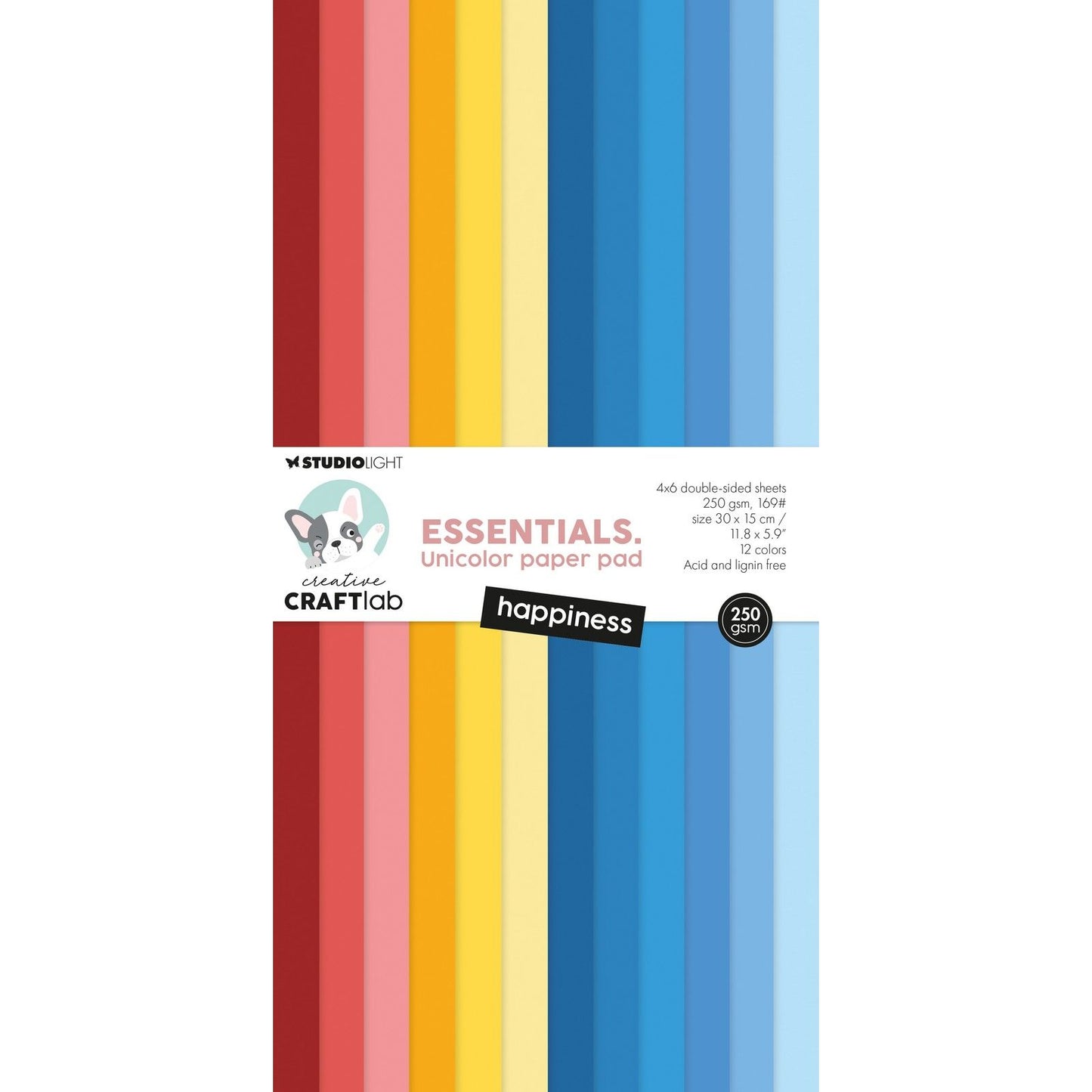 Creative Craftlab • Essentials, einfarbiger Papierblock, Glück