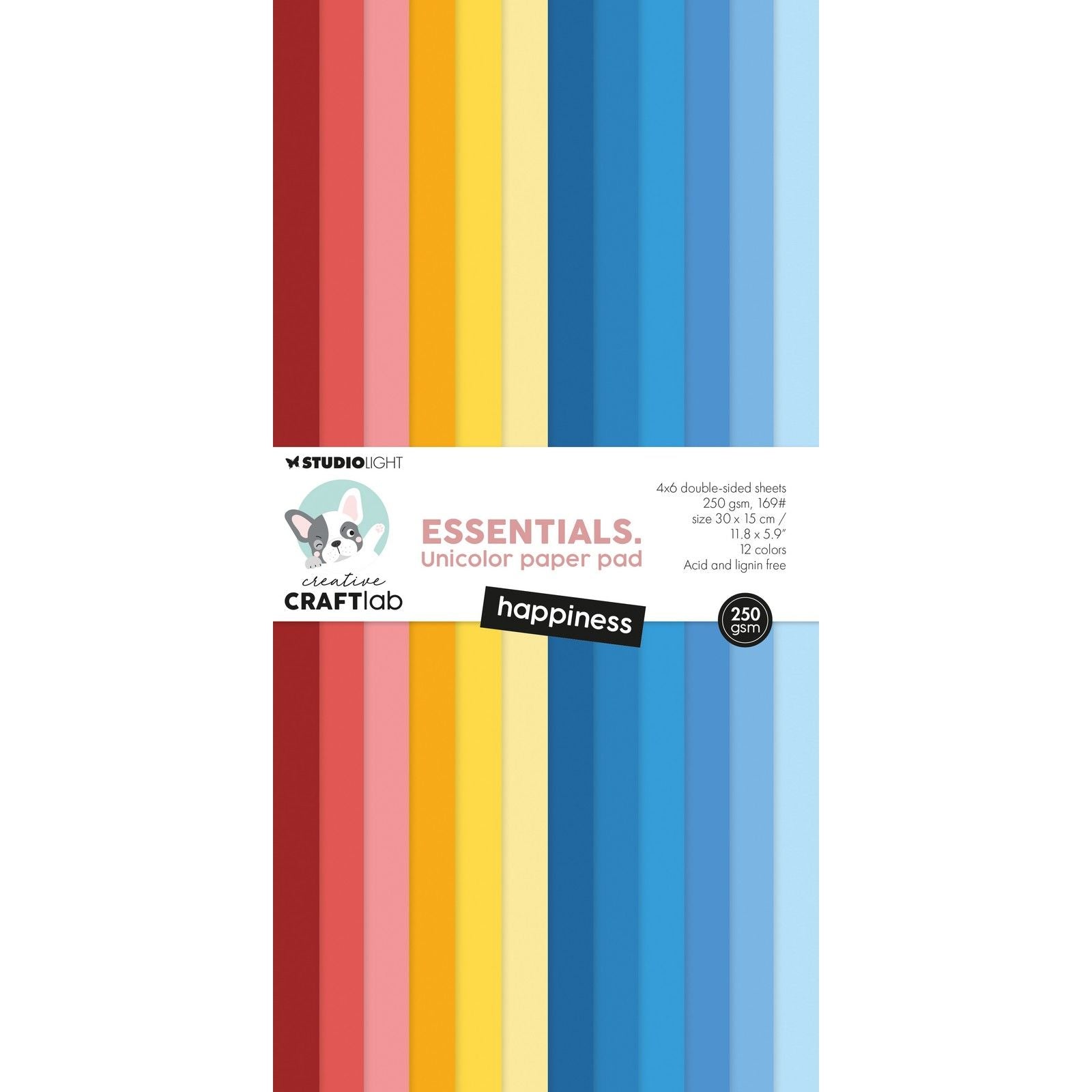 Creative Craftlab • Essentials, einfarbiger Papierblock, Glück
