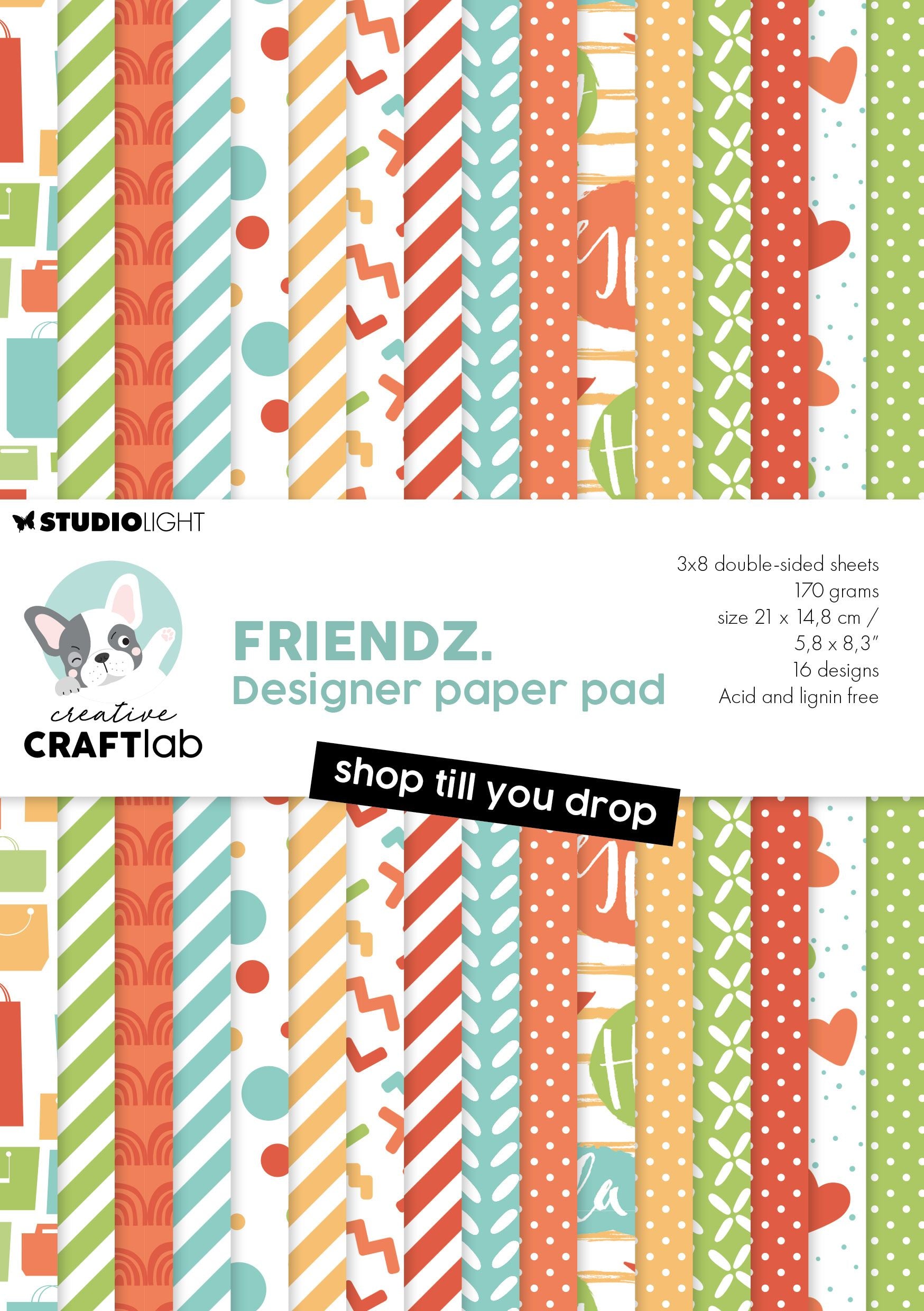 Studio Light Creative Craftlab • Friendz Design Papierblock Shop bis zum Umfallen