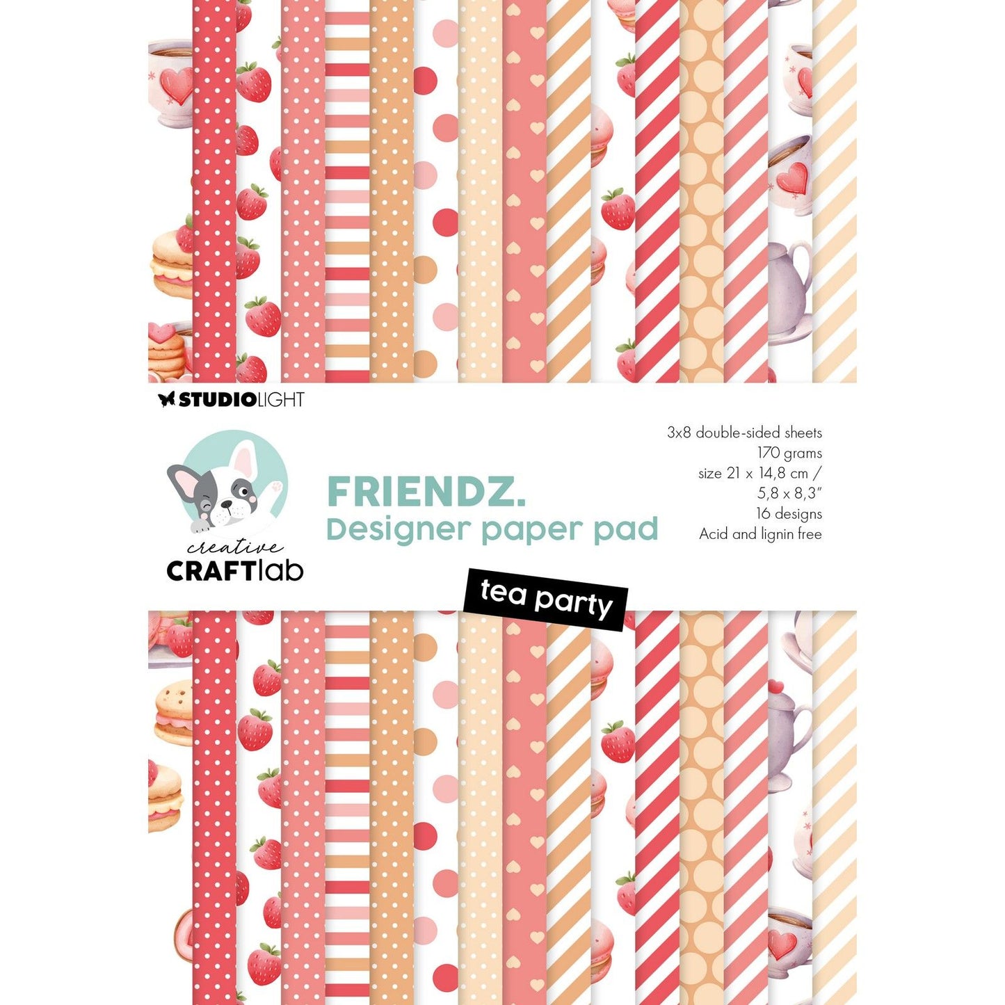 Kreatives Craftlab • Friendsz-Design-Papierblock für Teeparty