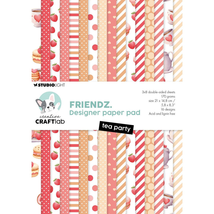 Kreatives Craftlab • Friendsz-Design-Papierblock für Teeparty