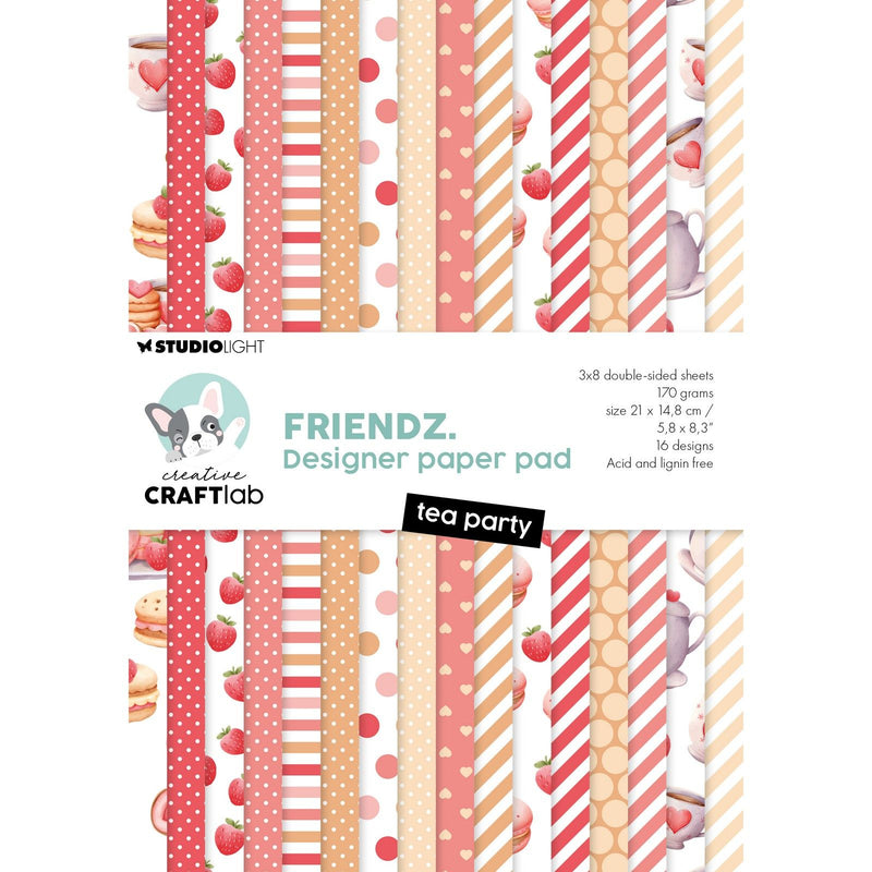 Kreatives Craftlab • Friendsz-Design-Papierblock für Teeparty