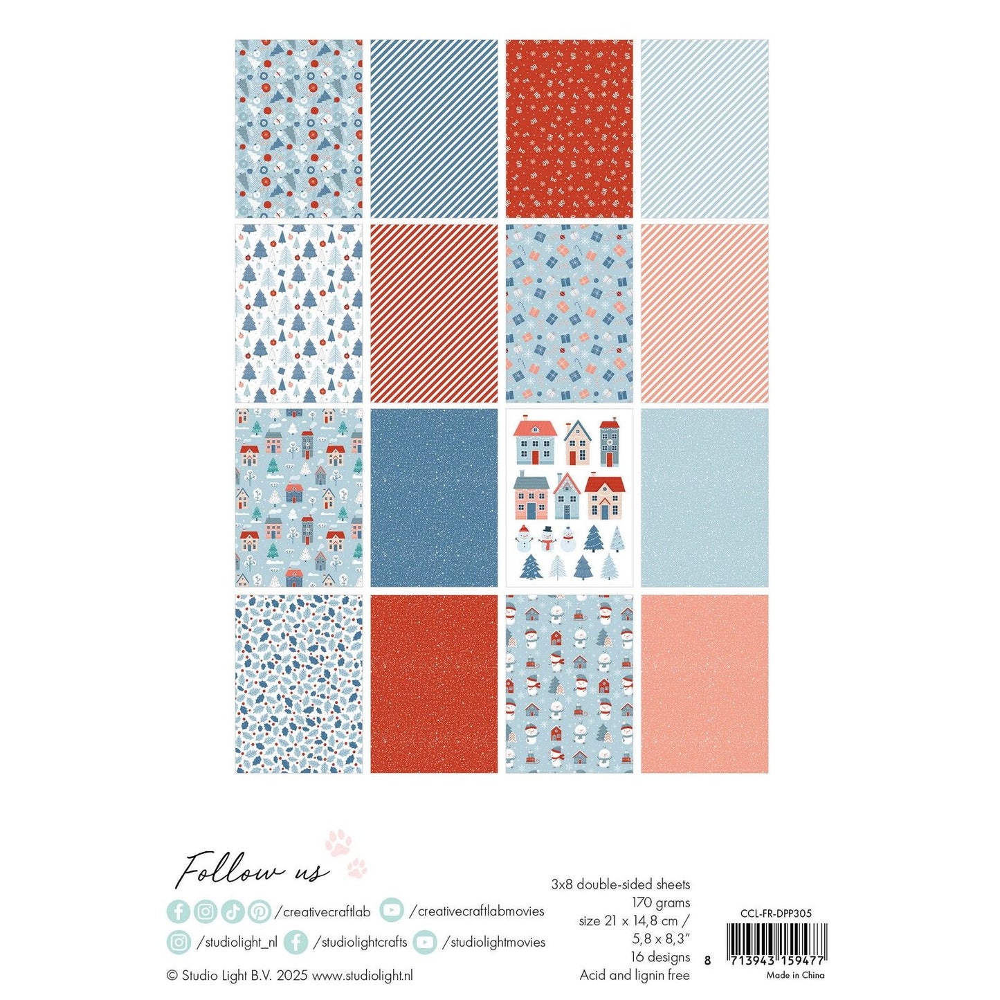 Creative Craftlab • Friendsz Design-Papierblock „Hallo Winter“.