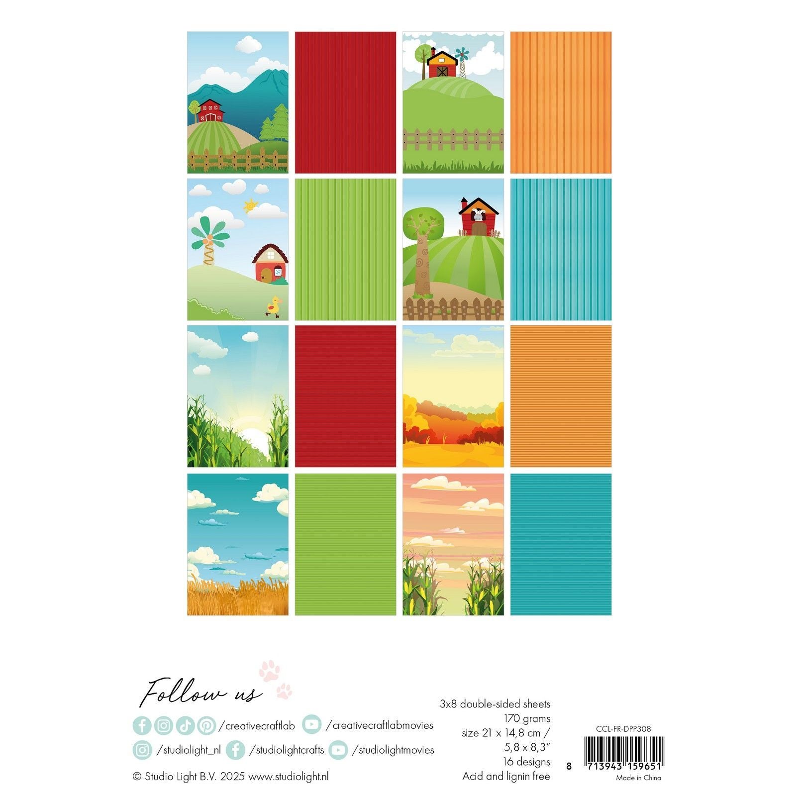 Creative Craftlab • Friendsz Design-Papierblock auf dem Bauernhof