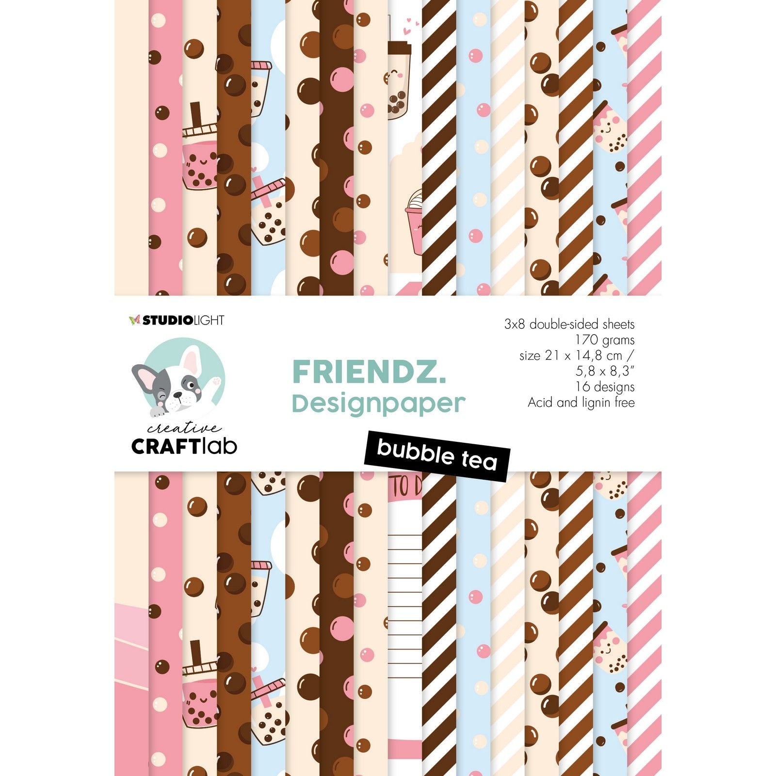 Creative Craftlab • Friends Papierblock Bubble Tea
