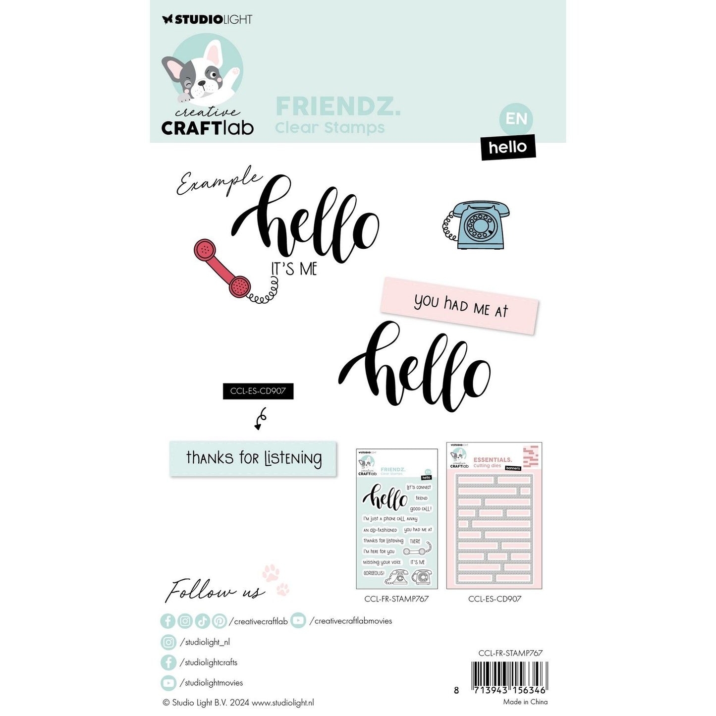 Creative Craftlab Creative Craft Lab • Friendsz Clear Stamp Hallo