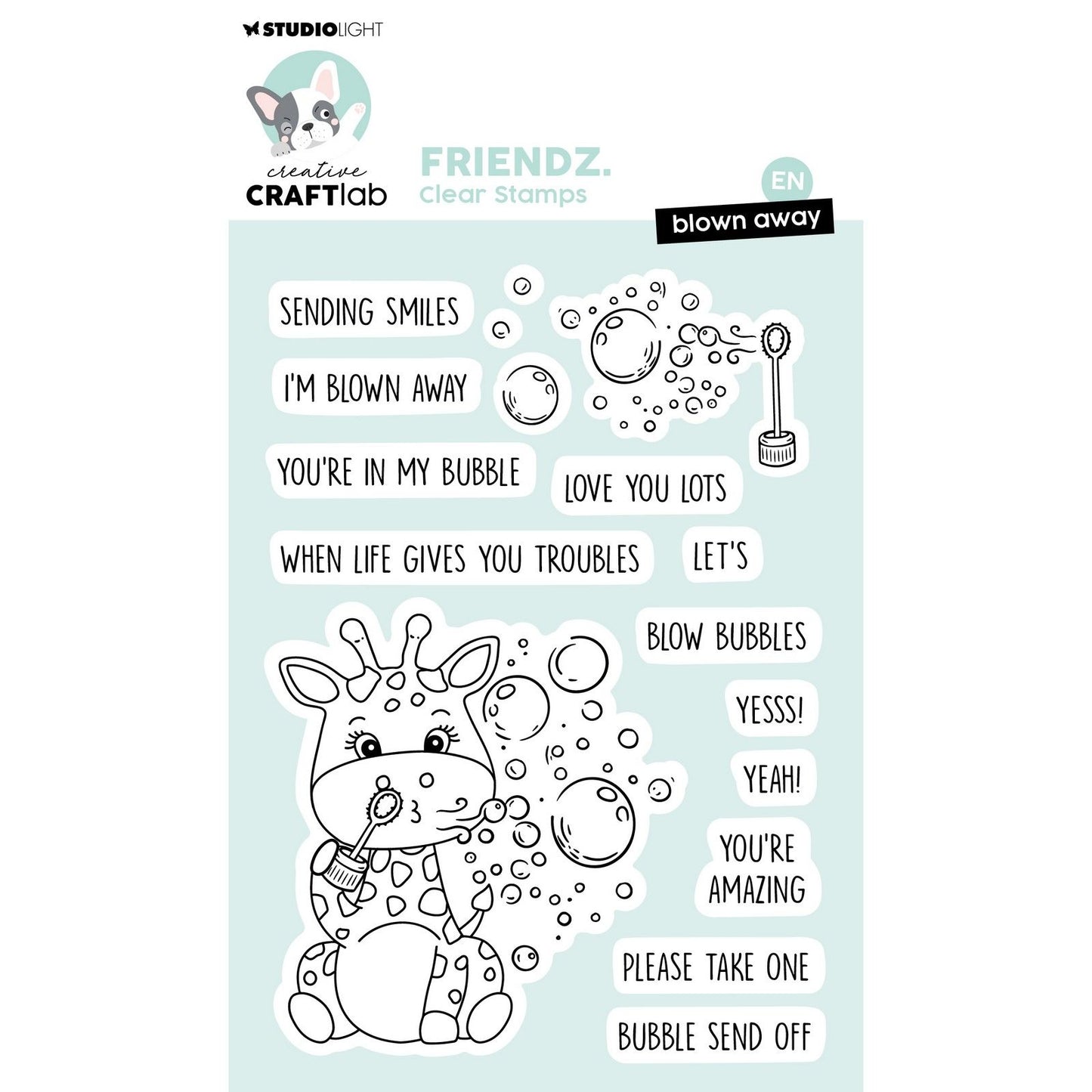Creative Craftlab • Friendsz Clear Stamp weggeblasen