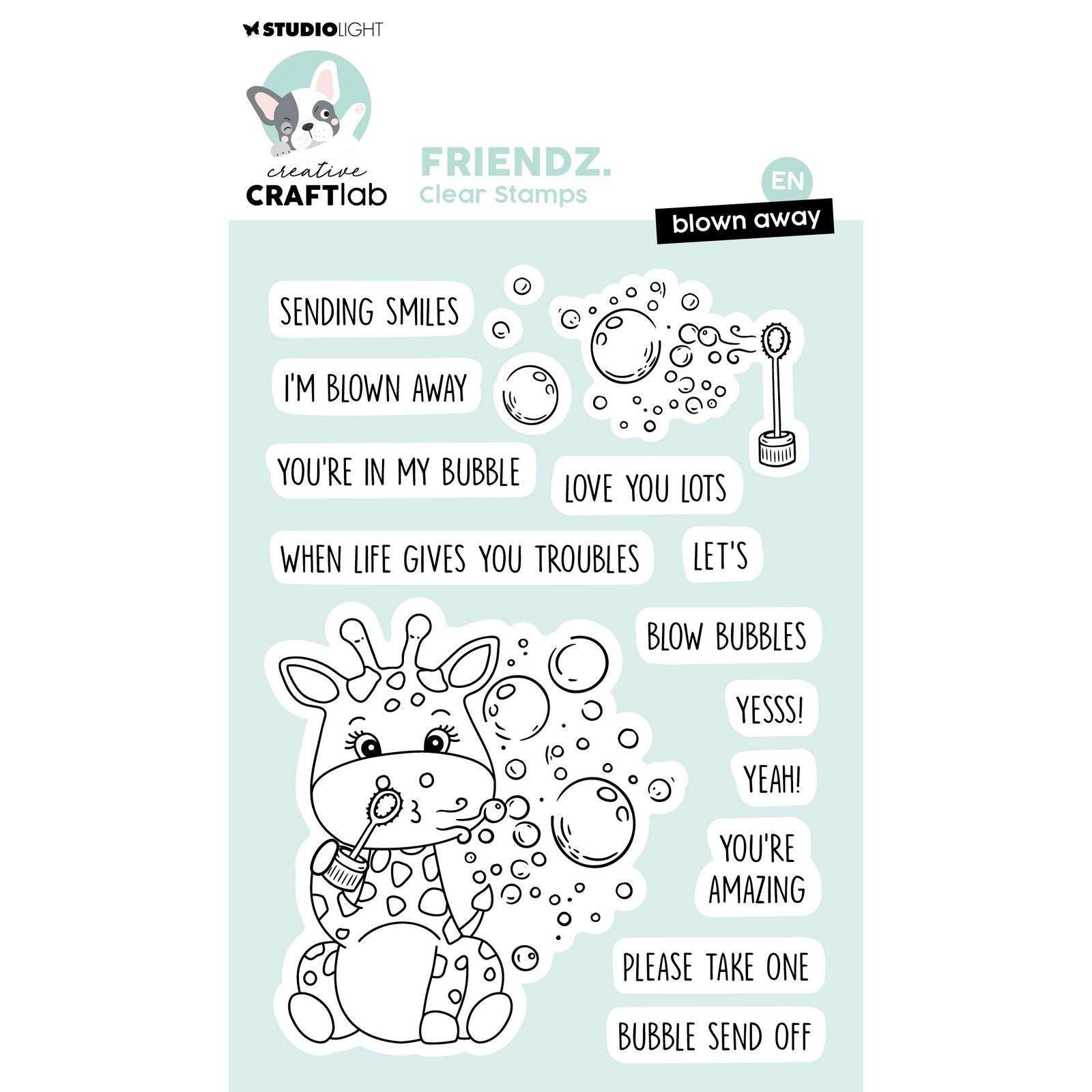 Creative Craftlab • Friendsz Clear Stamp weggeblasen