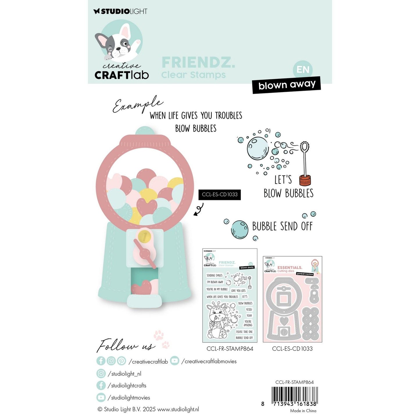 Creative Craftlab • Friendsz Clear Stamp weggeblasen