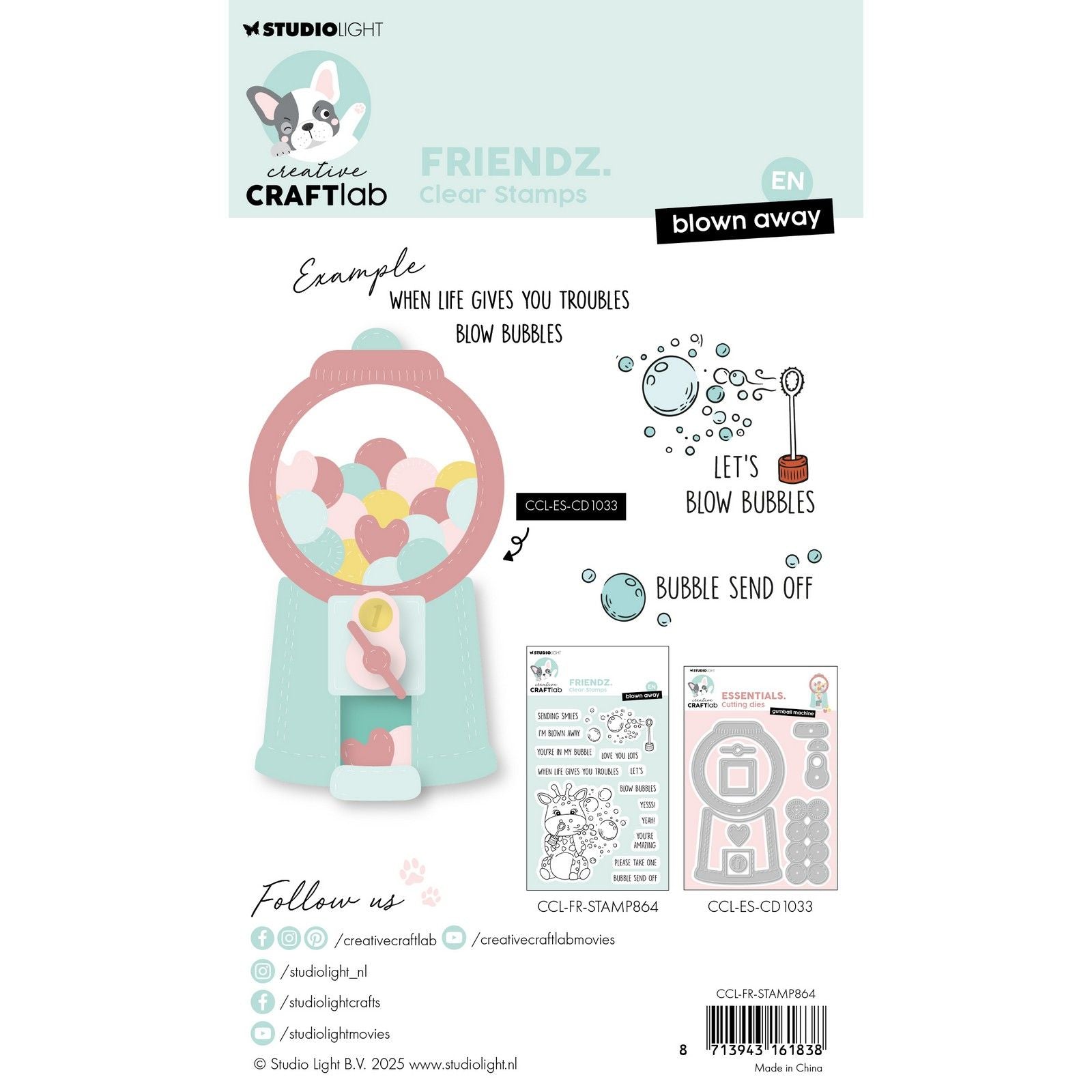 Creative Craftlab • Friendsz Clear Stamp weggeblasen