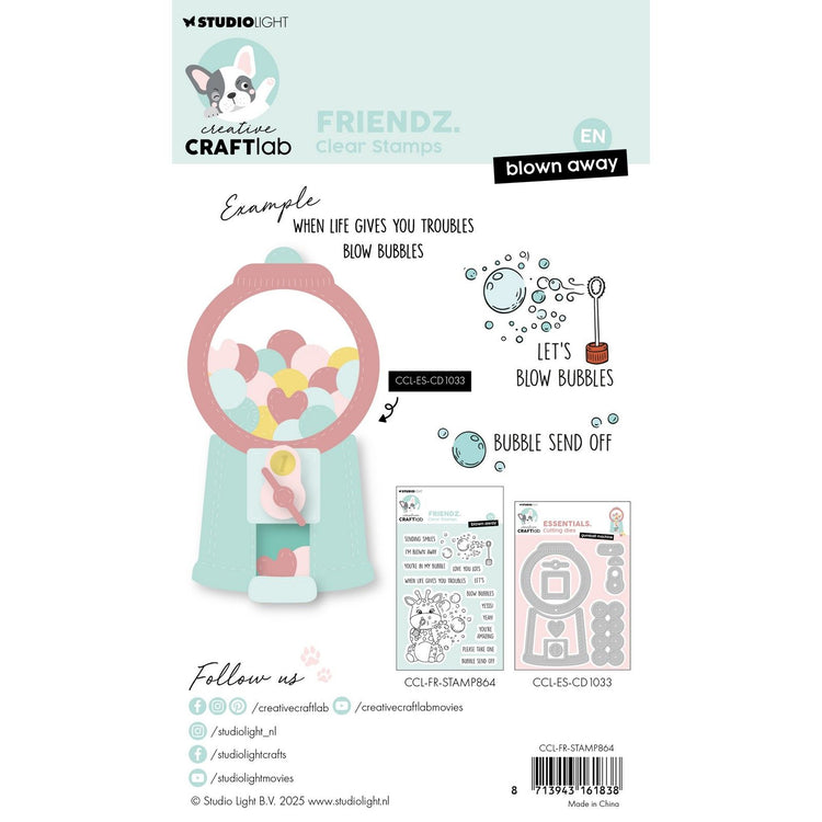 Creative Craftlab • Friendsz Clear Stamp weggeblasen