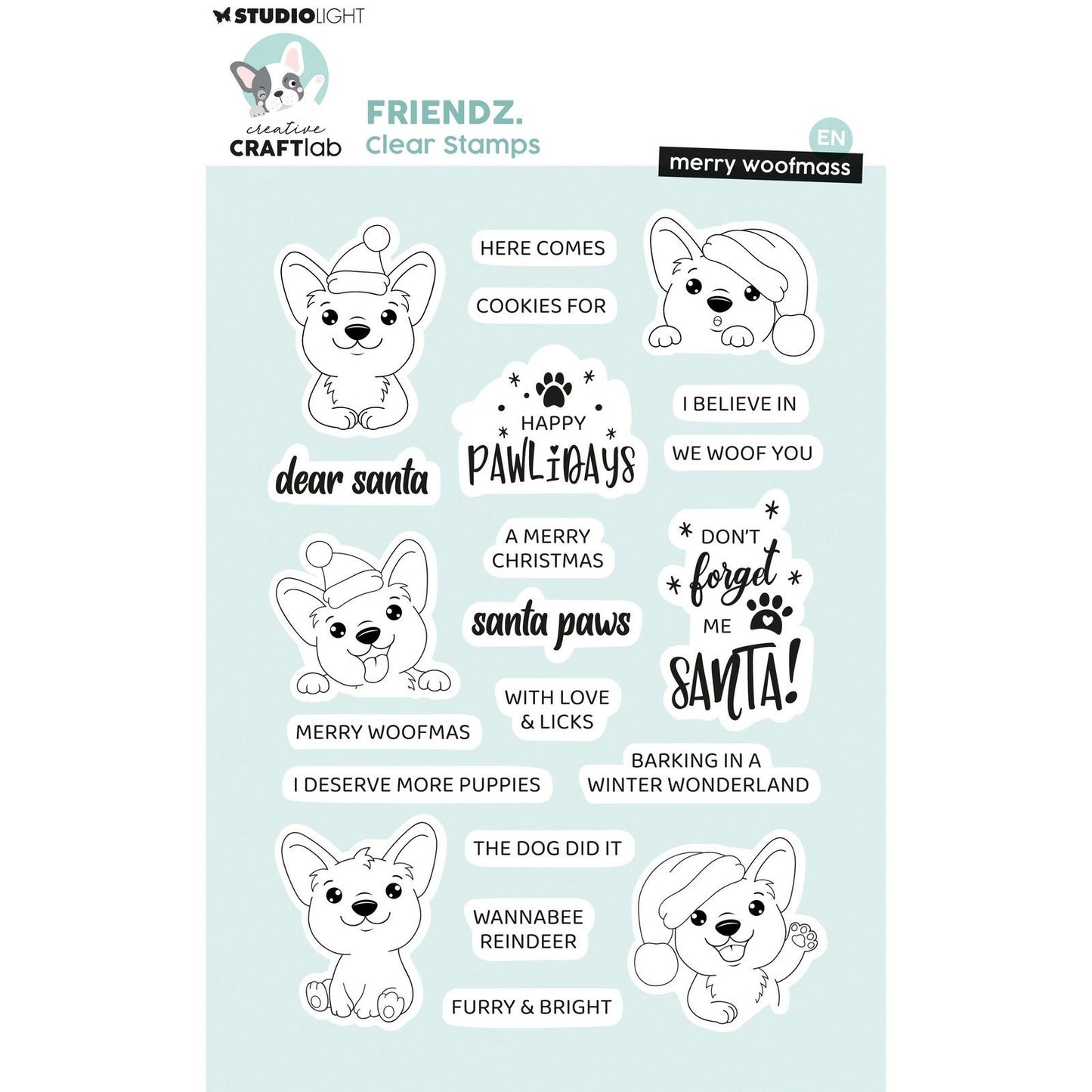 Creative Craftlab • Friendsz Clear Stamps Merry Woofmass
