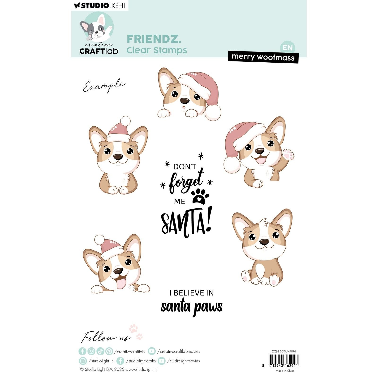 Creative Craftlab • Friendsz Clear Stamps Merry Woofmass