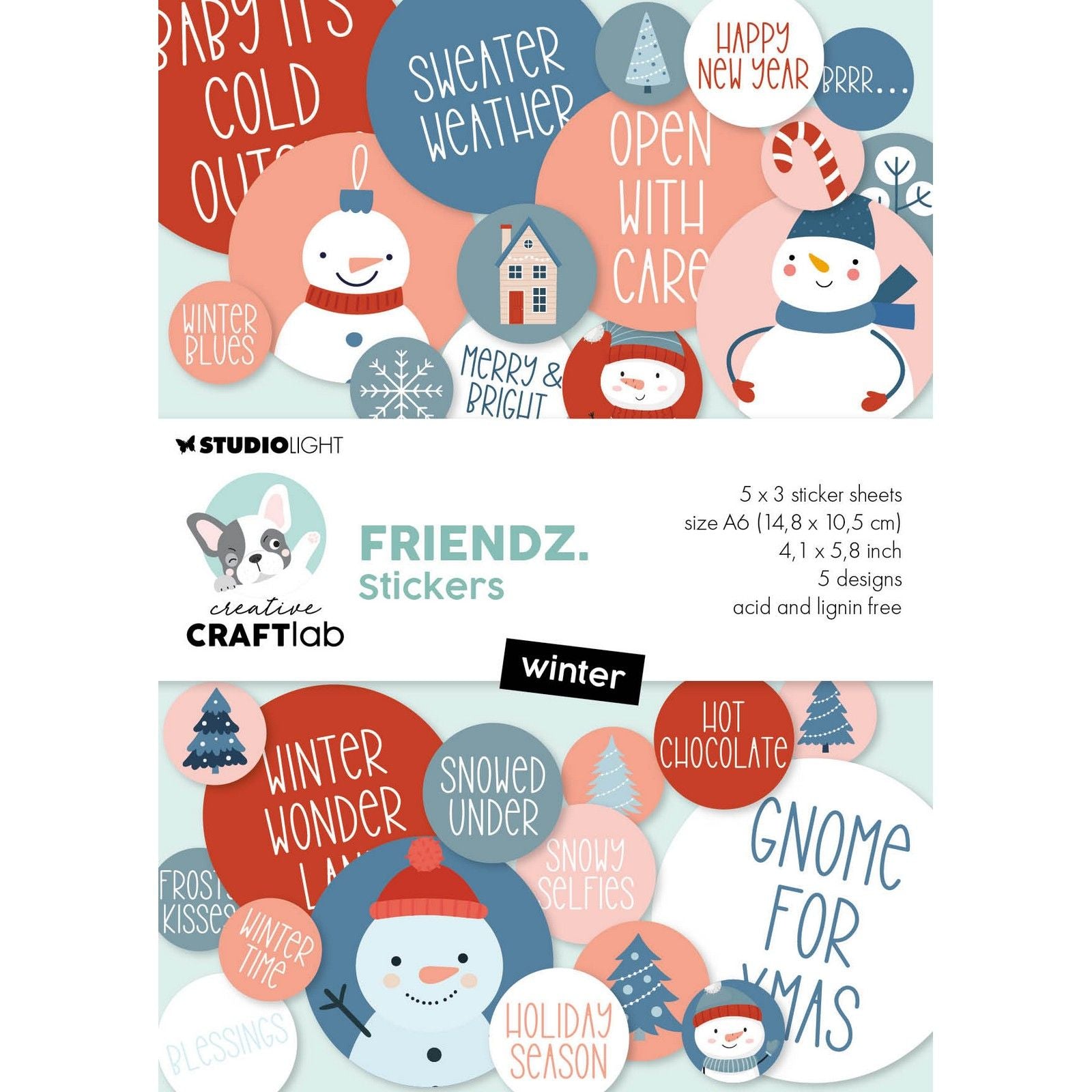 Creative Craftlab • Friendsz Stickerpapierblock Winter