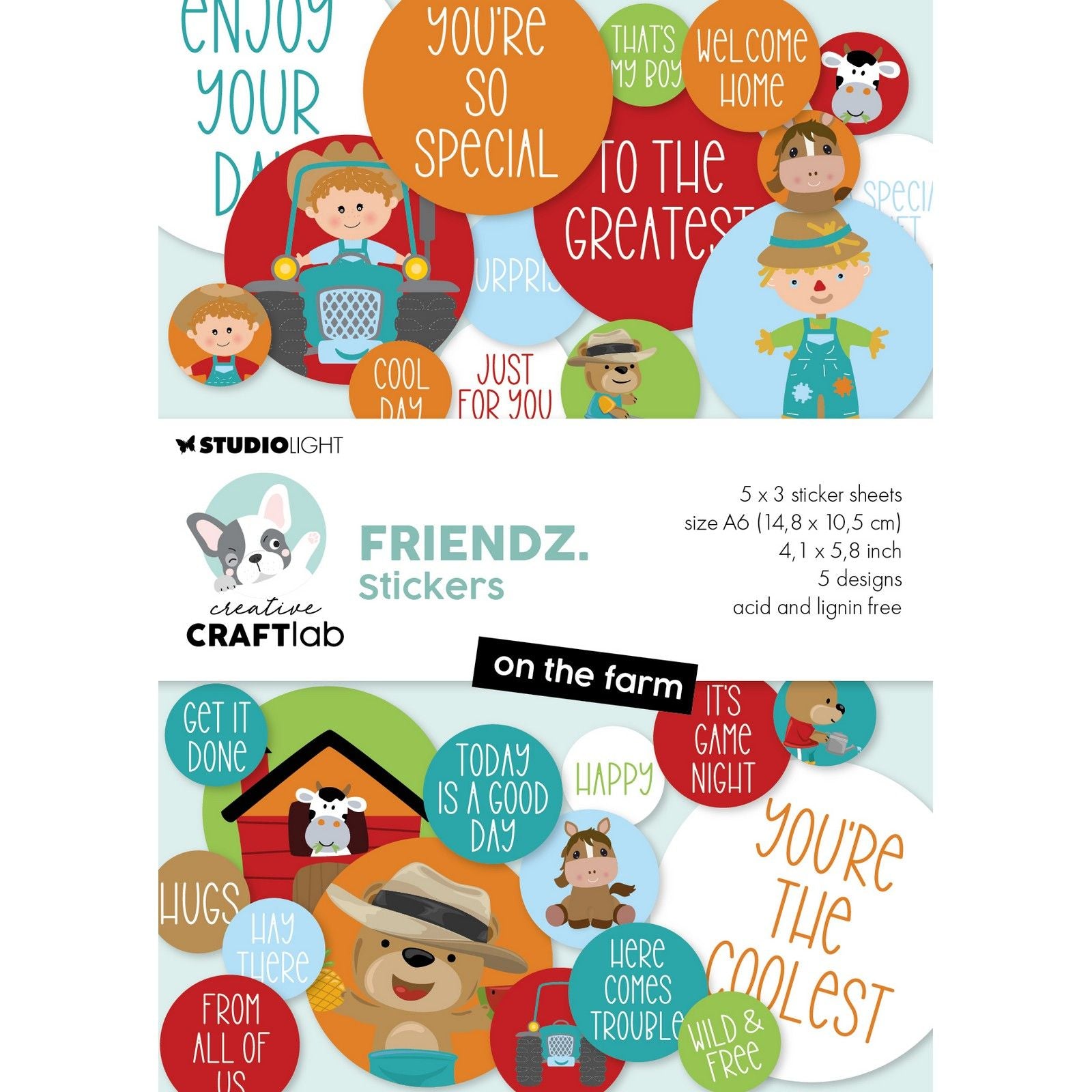 Creative Craftlab • Friendsz-Sticker-Papierblock auf dem Bauernhof