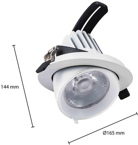 Cct LED-Downlight weiß 30w Bananenmodell 45gr. Tri-Weiß – LED2380