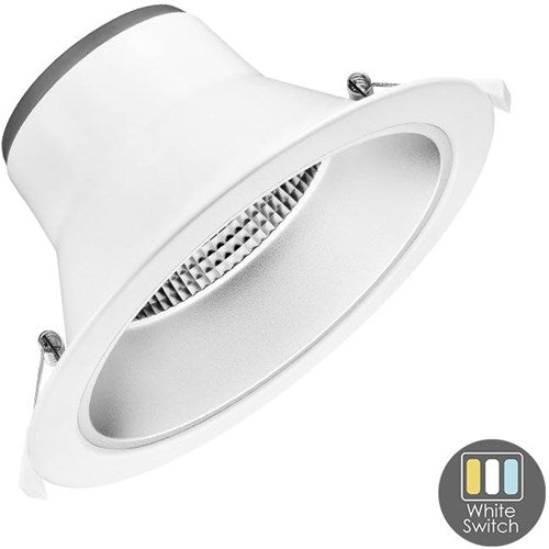CCT-LED-Downlight mit weißem Reflektor, 15 W, dreifach weiß, dimmbar – LED2509