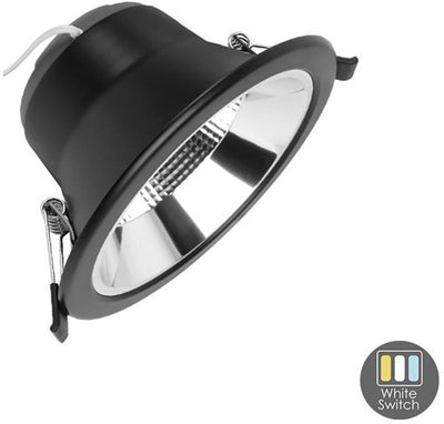 CCT-LED-Downlight mit schwarzem Reflektor, 12 W, dreifach weiß, dimmbar – LED2507