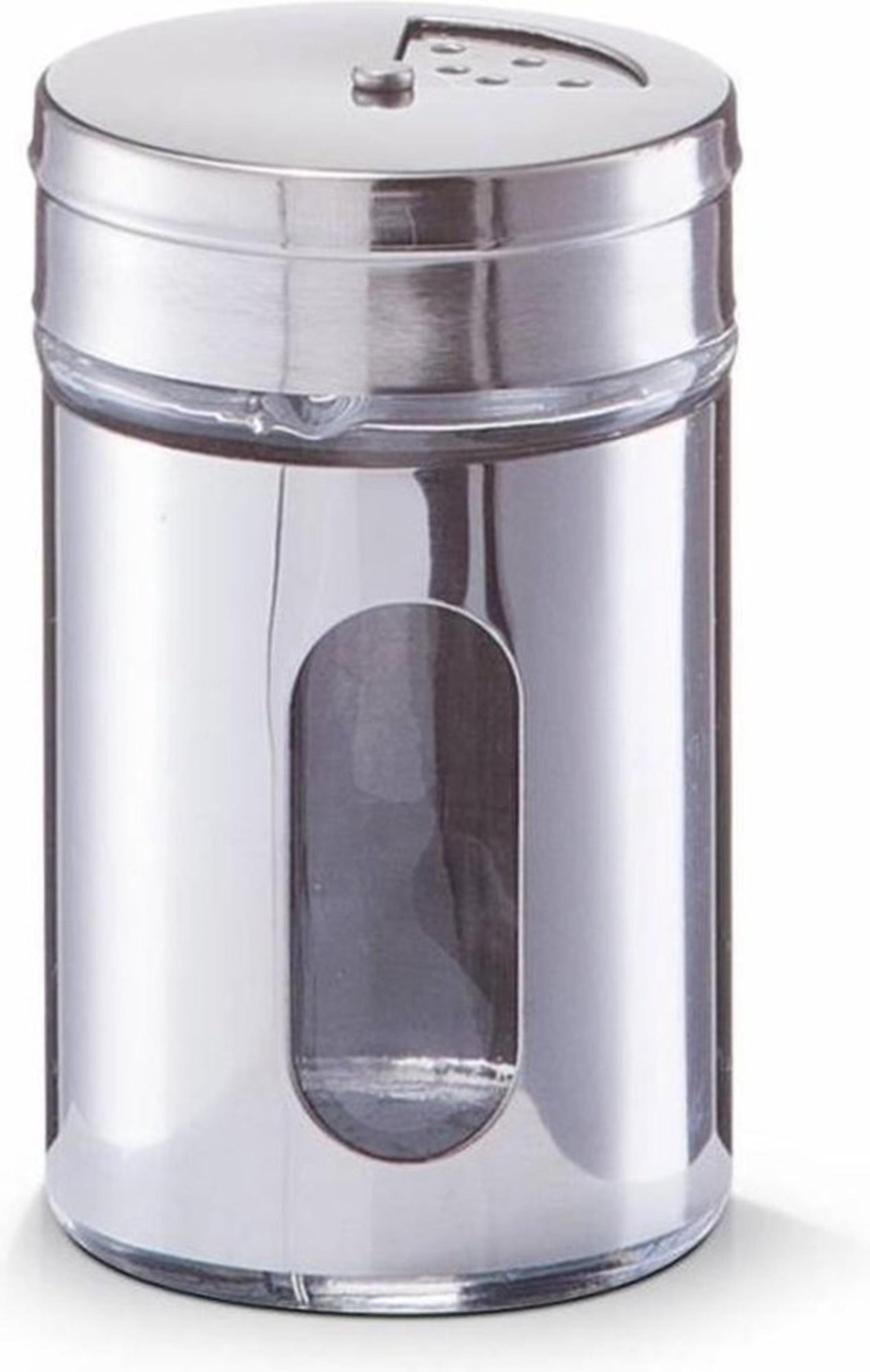 Ausgezeichneter Gewürzstreuer aus Glas und Edelstahl für den Haushalt, ø5xh8cm