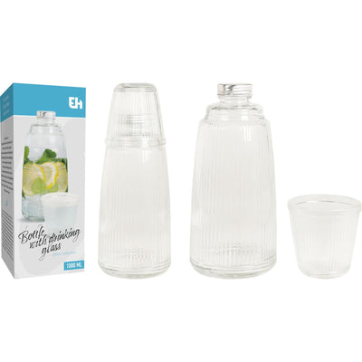 Hervorragender Haushaltskrug mit Trinkglas 1l