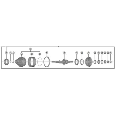 Shimano Binnenwerk Nexus 8 Entfernen Sie SG-C6001-8c (184 mm Achse)