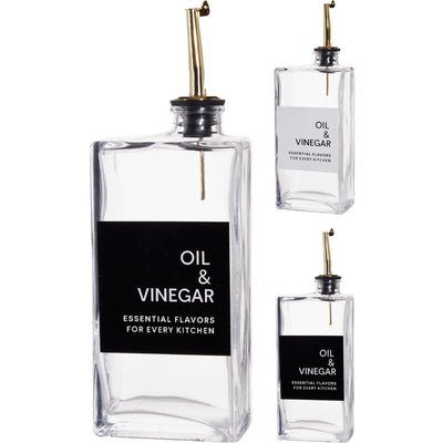 Excellent Houseware Öl-Essig-Flasche aus Glas, 500 ml
