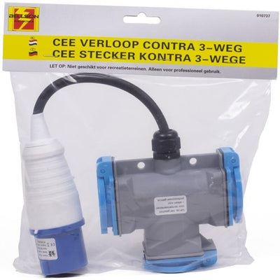 Cee-Adapterkabel 20 cm Cee-Stecker auf 3x Steckdose – 6315002