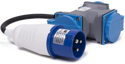 Cee-Adapterkabel 20 cm Cee-Stecker auf 3x Steckdose – 6315002