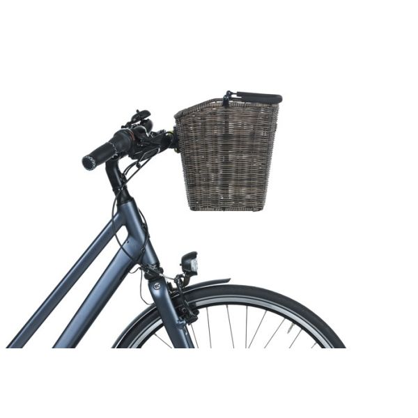 Basil Bremen Rattan Look KF - Fahrradkorb - vorne - dunkelbraun