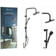 Bathroom Solutions Duschset mit Regenbrause mattschwarz