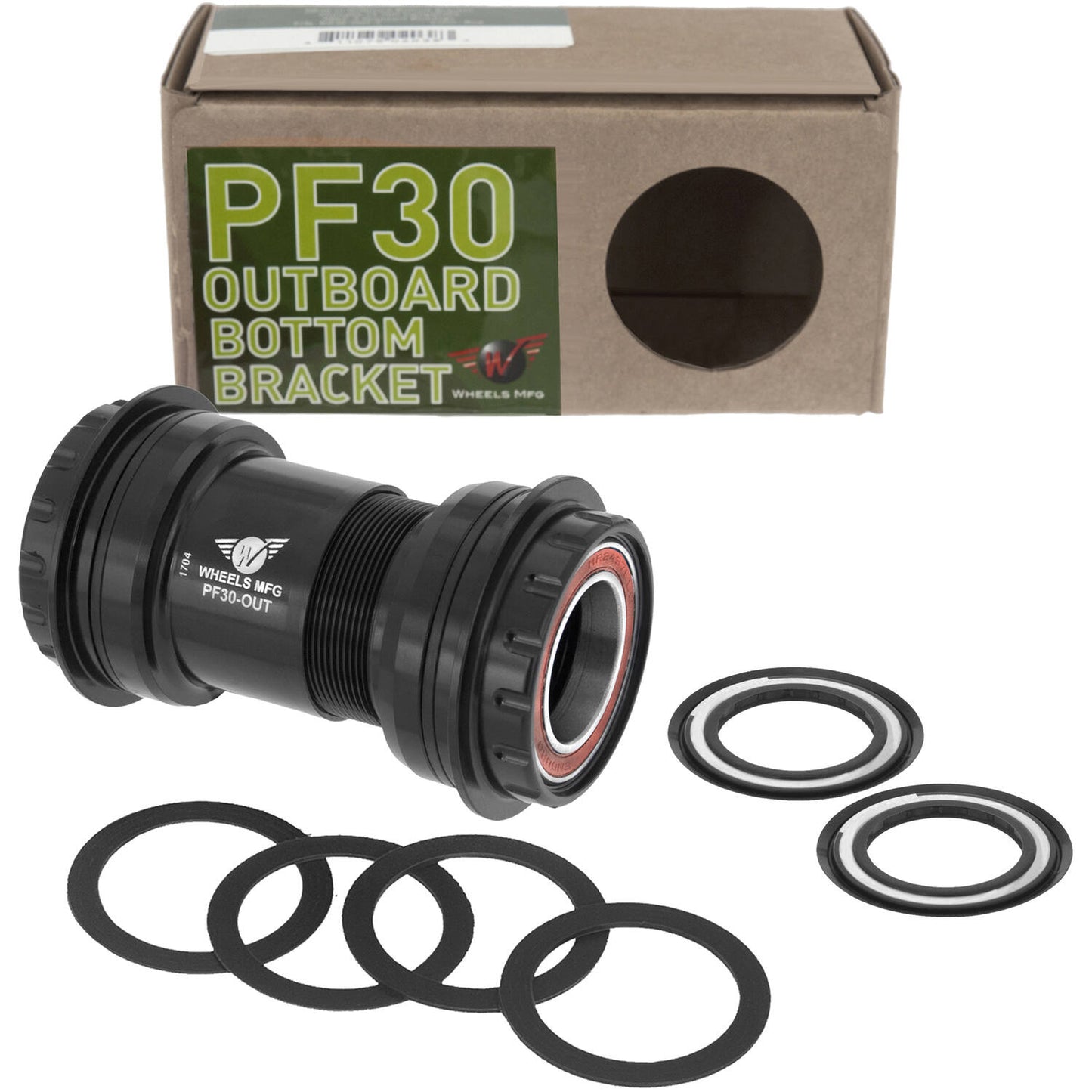 Räder Herstellung von Rädern MFG Bottom Bracket PF30 Shimano 24 mm ACB Schwarz