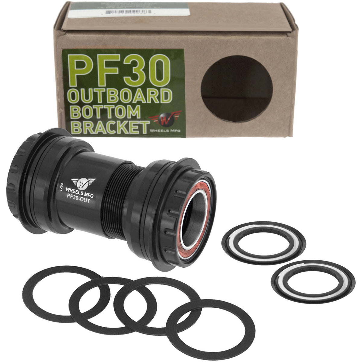 Räder Herstellung von Rädern MFG Bottom Bracket PF30 Shimano 24 mm ACB Schwarz