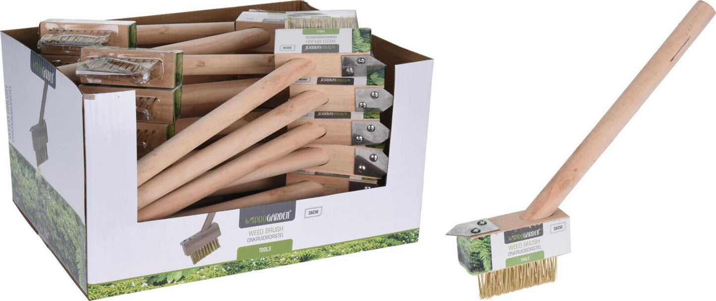 Profi-Garten-Unkrautbürste mit Griff 36 cm