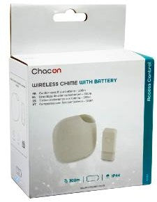 Chacon Funk-Türklingel-Set 100 m Design weiß + Blitz – 8415021