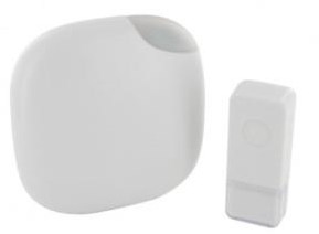 Chacon Funk-Türklingel-Set 100 m Design weiß + Blitz – 8415021