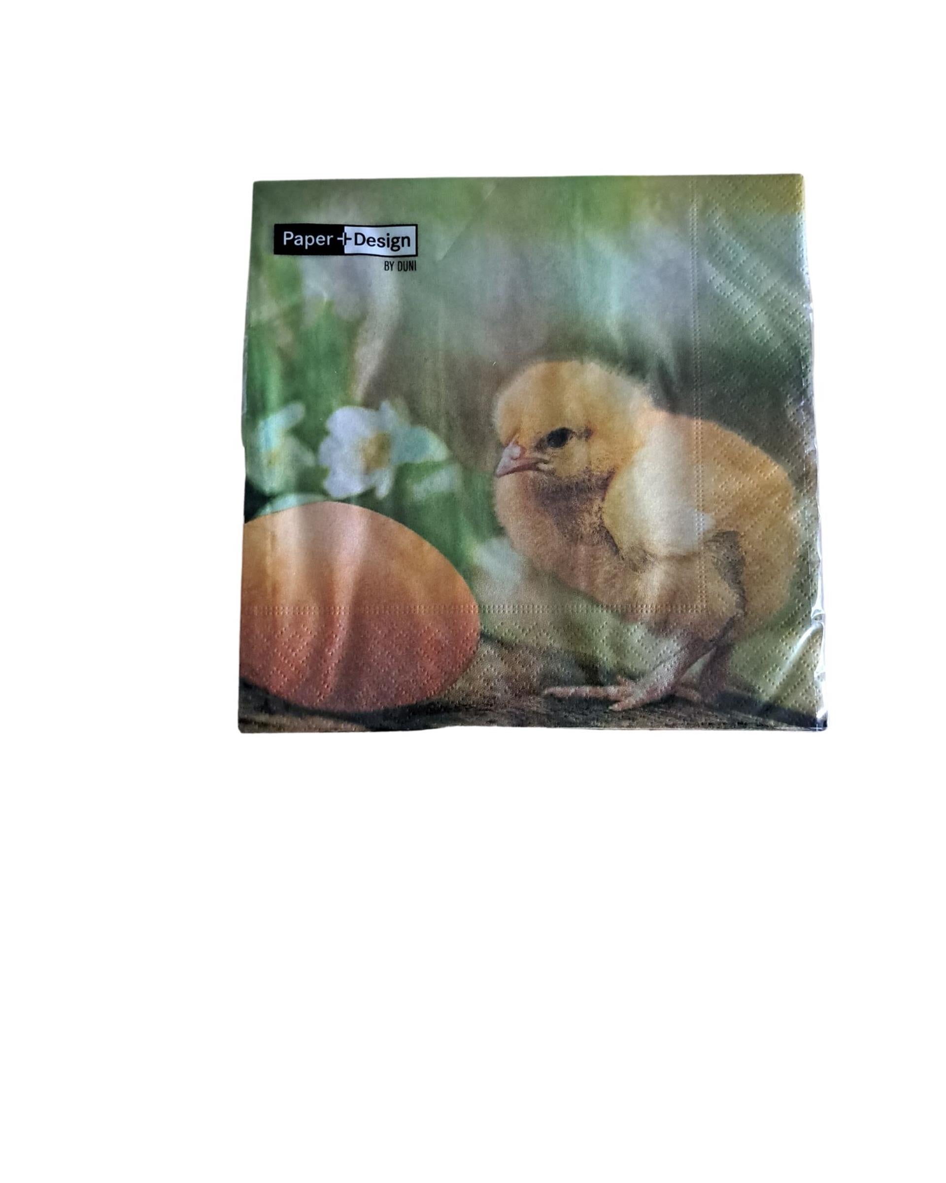 Duni Servietten Huhn mit Ei 33x33cm
