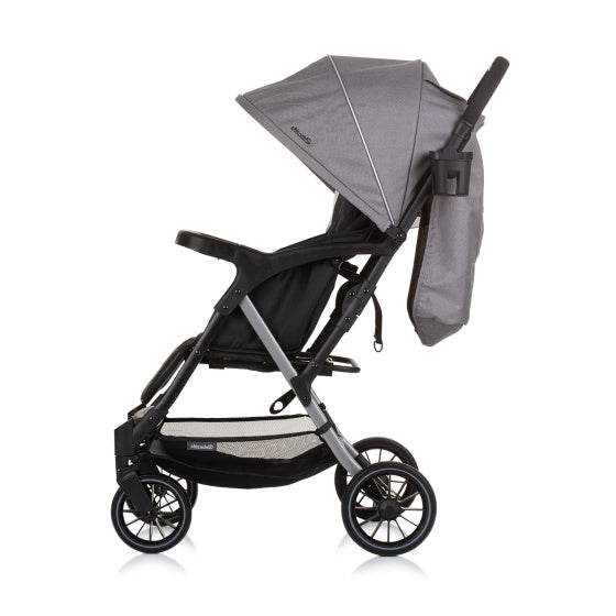 Chipolino Bernsteinfaltbarer Buggy mit Fußabdeckung Granitgrau Schwarz