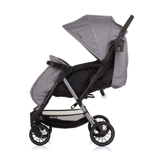 Chipolino Bernsteinfaltbarer Buggy mit Fußabdeckung Granitgrau Schwarz