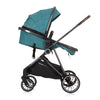 Chipolino Aura faltbar 3-in-1-Kinderwagen mit Windelbeutel blaugrün schwarzschwarz