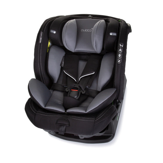 Chipolino Aviato Autositz I-Größe 40-150 cm Gruppe 0+, 1, 2 und 3 Granitgrau Schwarz