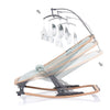 Chipolino Velvet Faltbarer Schaukelstuhl mit mobiler Aloe Wood Mintgroen Beige