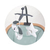 Chipolino Velvet Faltbarer Schaukelstuhl mit mobiler Aloe Wood Mintgroen Beige