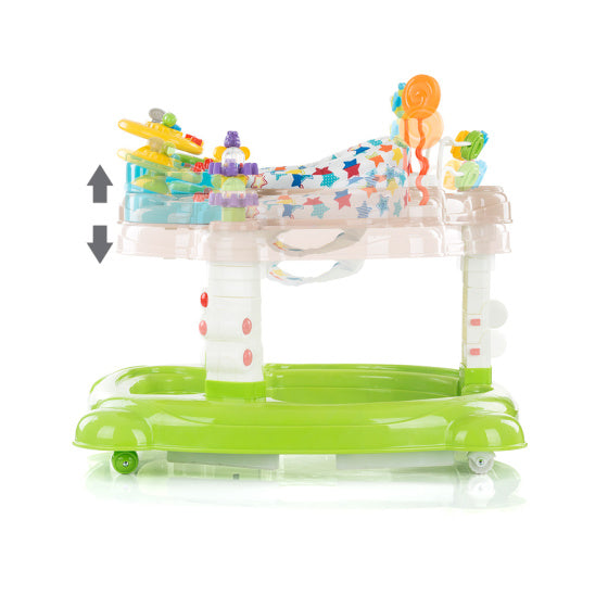 Chipolino Joya Lux 4-in-1 Walking Stuhl 360 ° Rotatable Faltengrün