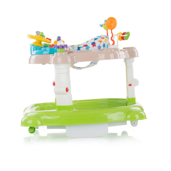 Chipolino Joya Lux 4-in-1 Walking Stuhl 360 ° Rotatable Faltengrün