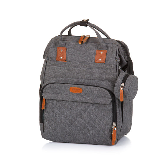 Chipolino -Rucksackwickeltasche mit zusätzlichem Speicherplatz Granitgrau