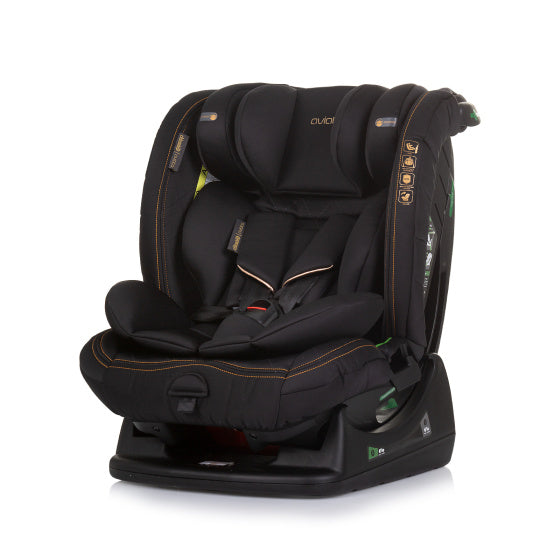 Chipolino Aviato Autositz I-Größe 40-150 cm Gruppe 0+, 1, 2 und 3 Obsidian Schwarz