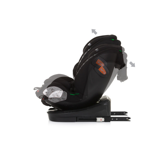 Chipolino-Autositz i-Größe 40-150 cm ISOFIX 360 ° Obsidian Schwarz
