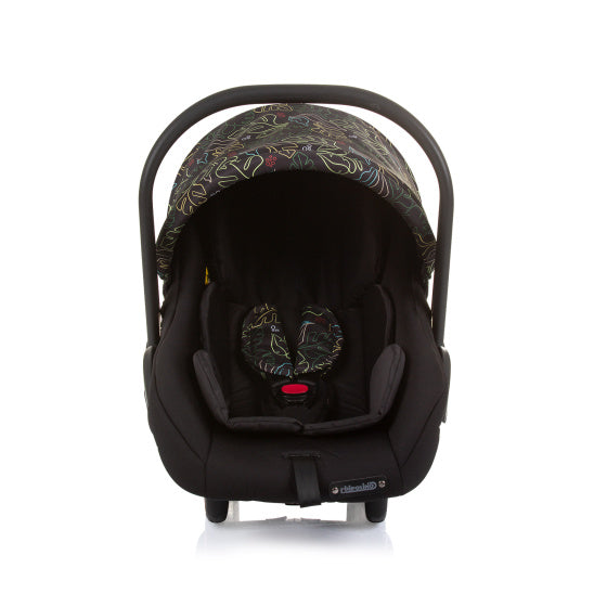 Chipolino Havanna-Autositz mit Adaptern 40-85 cm Gruppe 0+ Obsidian Blätter schwarz